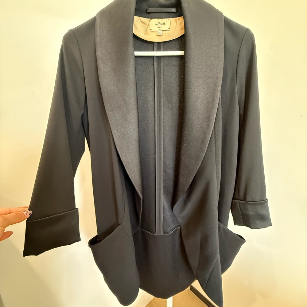 Wilfred Black Shawl Collar Blazer